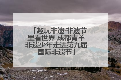 趣玩非遗·非遗节里看世界 成都青羊非遗少年走进第九届国际非遗节