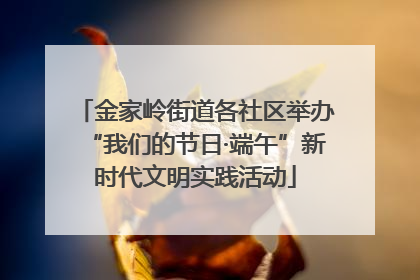 金家岭街道各社区举办“我们的节日·端午”新时代文明实践活动