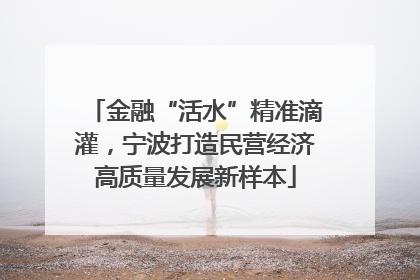 金融“活水”精准滴灌，宁波打造民营经济高质量发展新样本