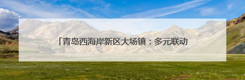 青岛西海岸新区大场镇：多元联动、智治无忧，提升综治中心新效能