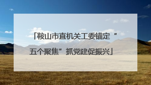 鞍山市直机关工委锚定“五个聚焦”抓党建促振兴