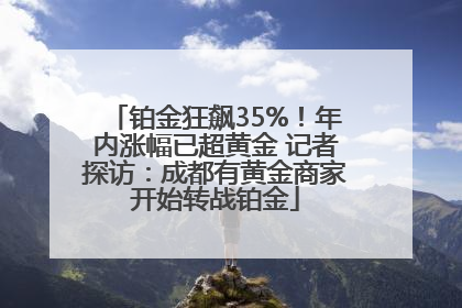 铂金狂飙35%！年内涨幅已超黄金 记者探访：成都有黄金商家开始转战铂金