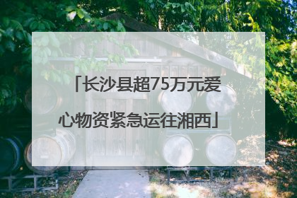 长沙县超75万元爱心物资紧急运往湘西