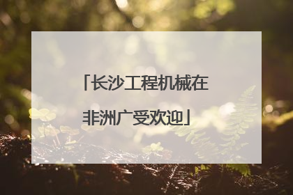 长沙工程机械在非洲广受欢迎