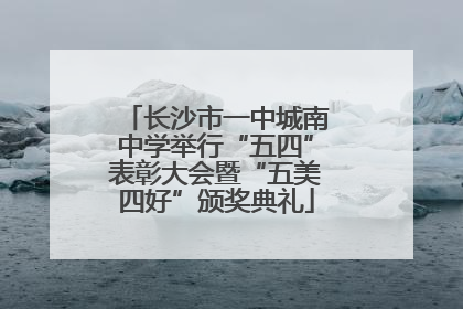 长沙市一中城南中学举行“五四”表彰大会暨“五美四好”颁奖典礼