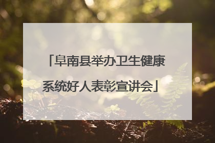 阜南县举办卫生健康系统好人表彰宣讲会