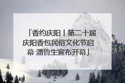 香约庆阳丨第二十届庆阳香包民俗文化节启幕 潘鲁生宣布开幕