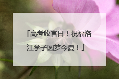 高考收官日！祝福洛江学子圆梦今夏！