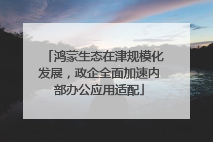 鸿蒙生态在津规模化发展，政企全面加速内部办公应用适配