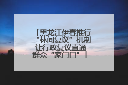 黑龙江伊春推行“林间复议”机制 让行政复议直通群众“家门口”