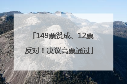 149票赞成、12票反对！决议高票通过