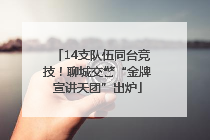 14支队伍同台竞技！聊城交警“金牌宣讲天团”出炉