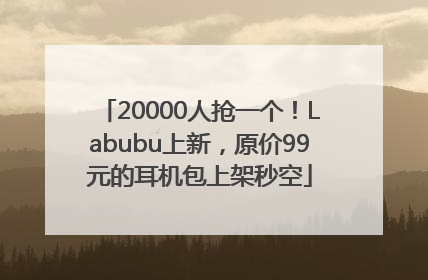 20000人抢一个！Labubu上新，原价99元的耳机包上架秒空