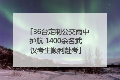 36台定制公交雨中护航 1400余名武汉考生顺利赴考
