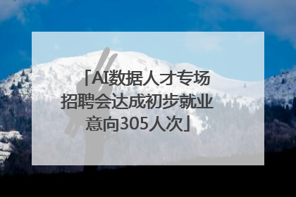 AI数据人才专场招聘会达成初步就业意向305人次